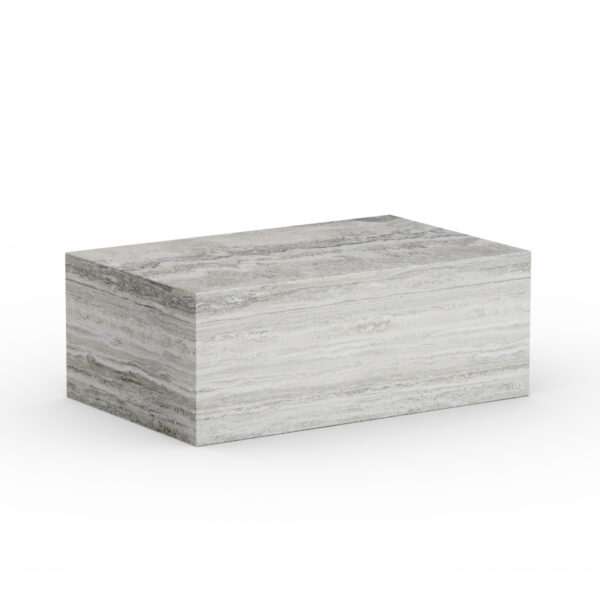 NORR11 - Cubism Sofabord 80X50, Silver Travertine