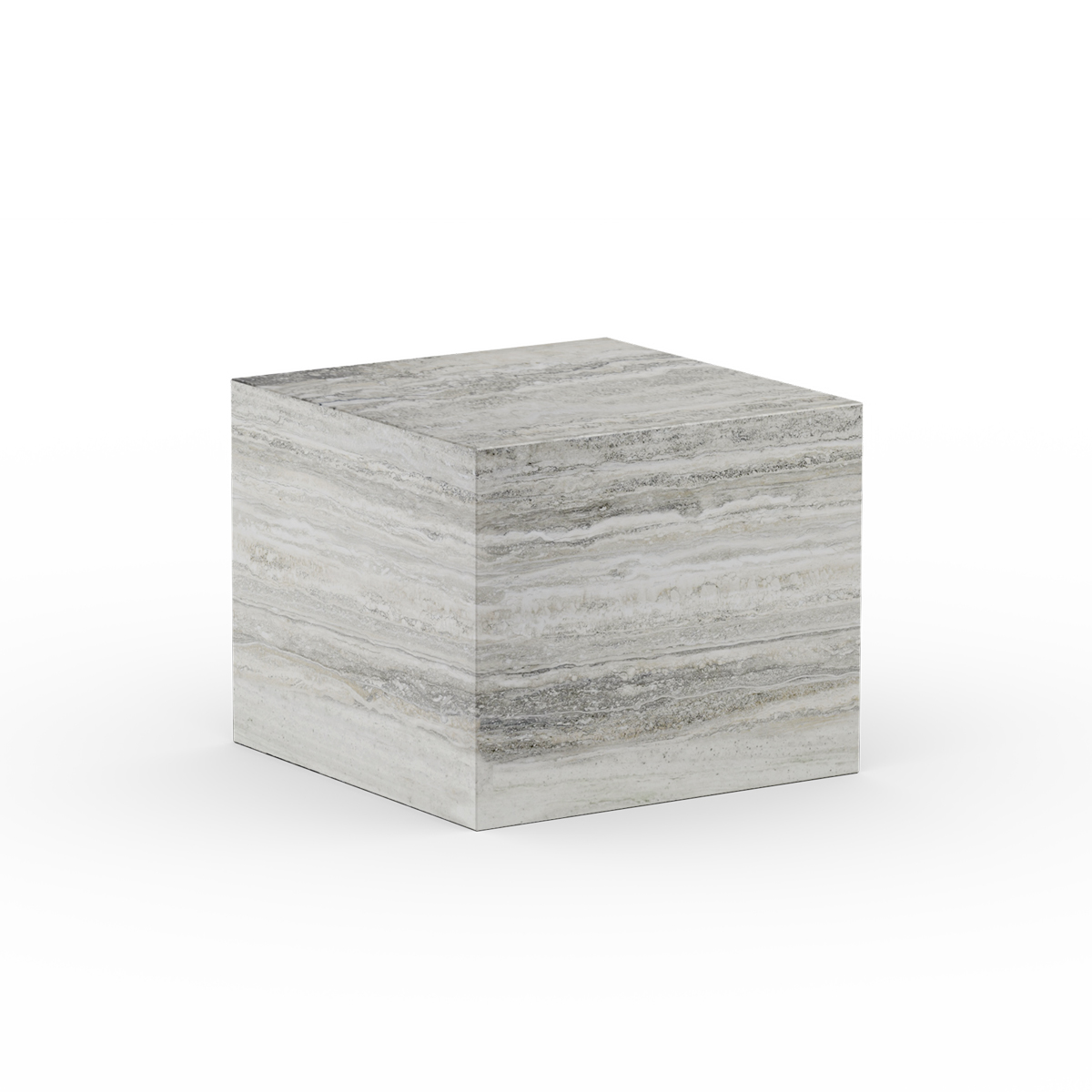 NORR11 - Cubism Sofabord 45X45, Silver Travertine