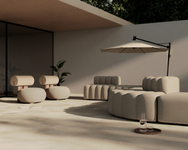 NORR11 - Studio 8 Udendørs Loungesofa, Savane Coconut - Billede 3