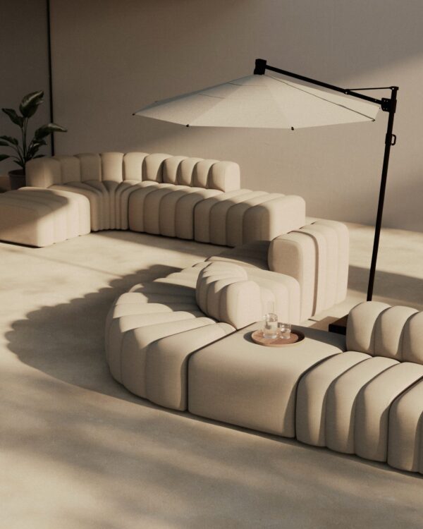 NORR11 - Studio 3 Udendørs Loungesofa, Savane Coconut - Billede 2