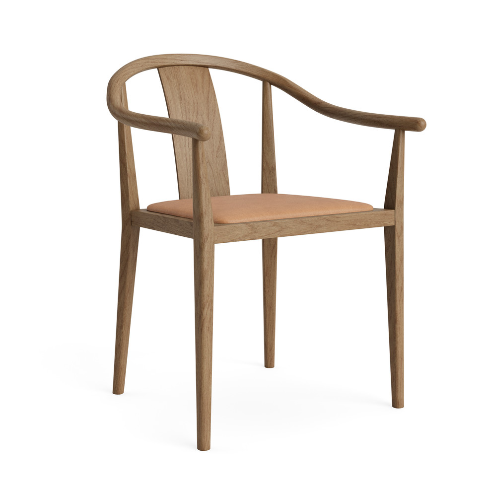 NORR11 - Shanghai Armchair, Light Smoked/Dunes Camel