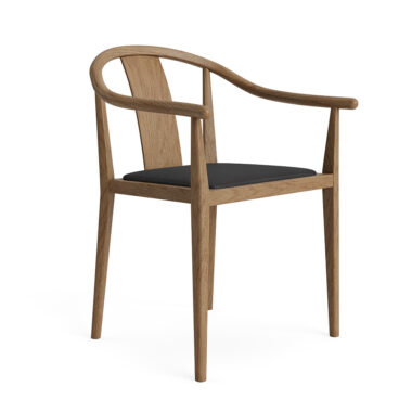 NORR11 - Shanghai Armchair, Light Smoked/Dunes Anthracite
