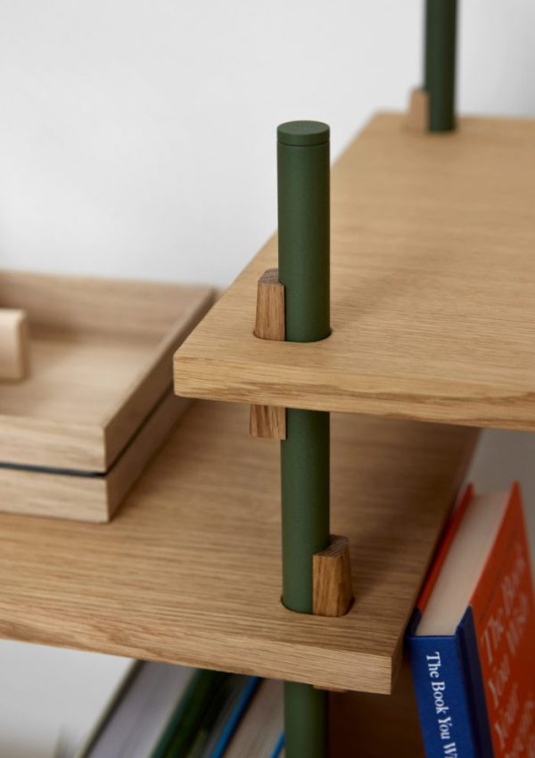 MOEBE - Reolsystem S.115.1.A, Eg/Pine Green - Billede 2