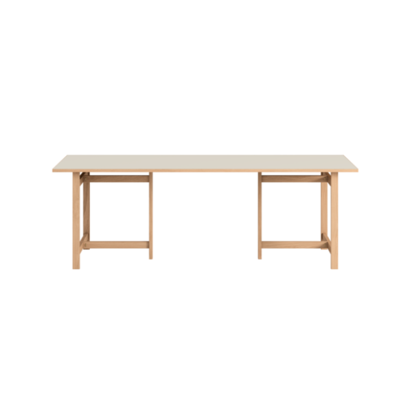 MOEBE - Rectangular Spisebord 220x90, Warm Beige