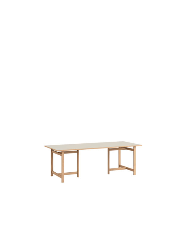 MOEBE - Rectangular Spisebord 220x90, Warm Beige - Billede 2