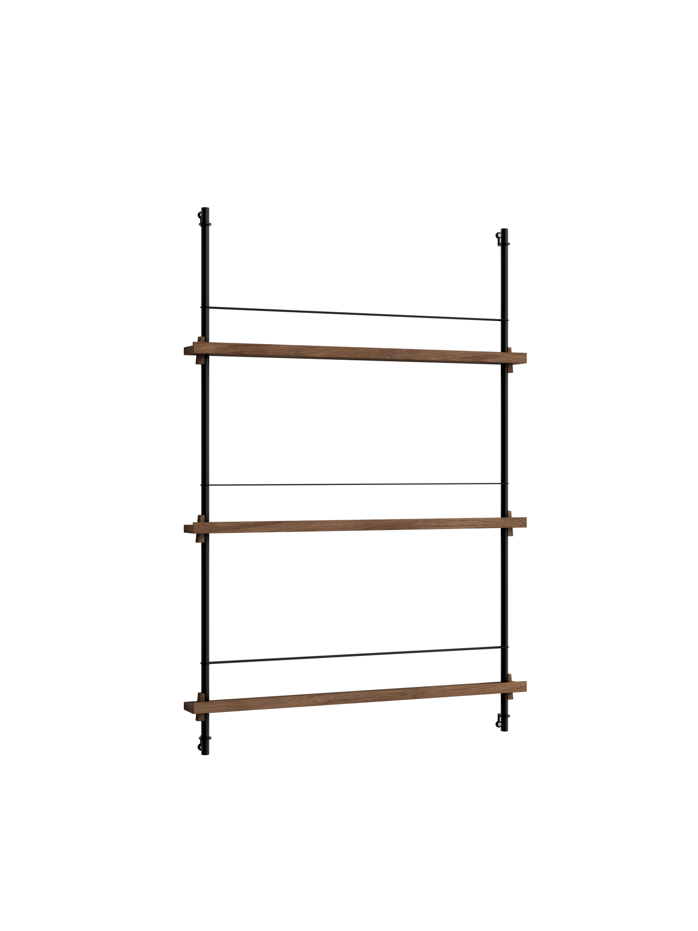MOEBE - Magasinreol MS.115.1, Smoked Oak/Sort