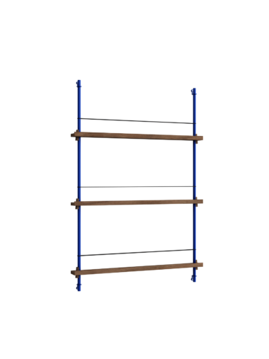 MOEBE - Magasinreol MS.115.1, Smoked Oak/Deep Blue