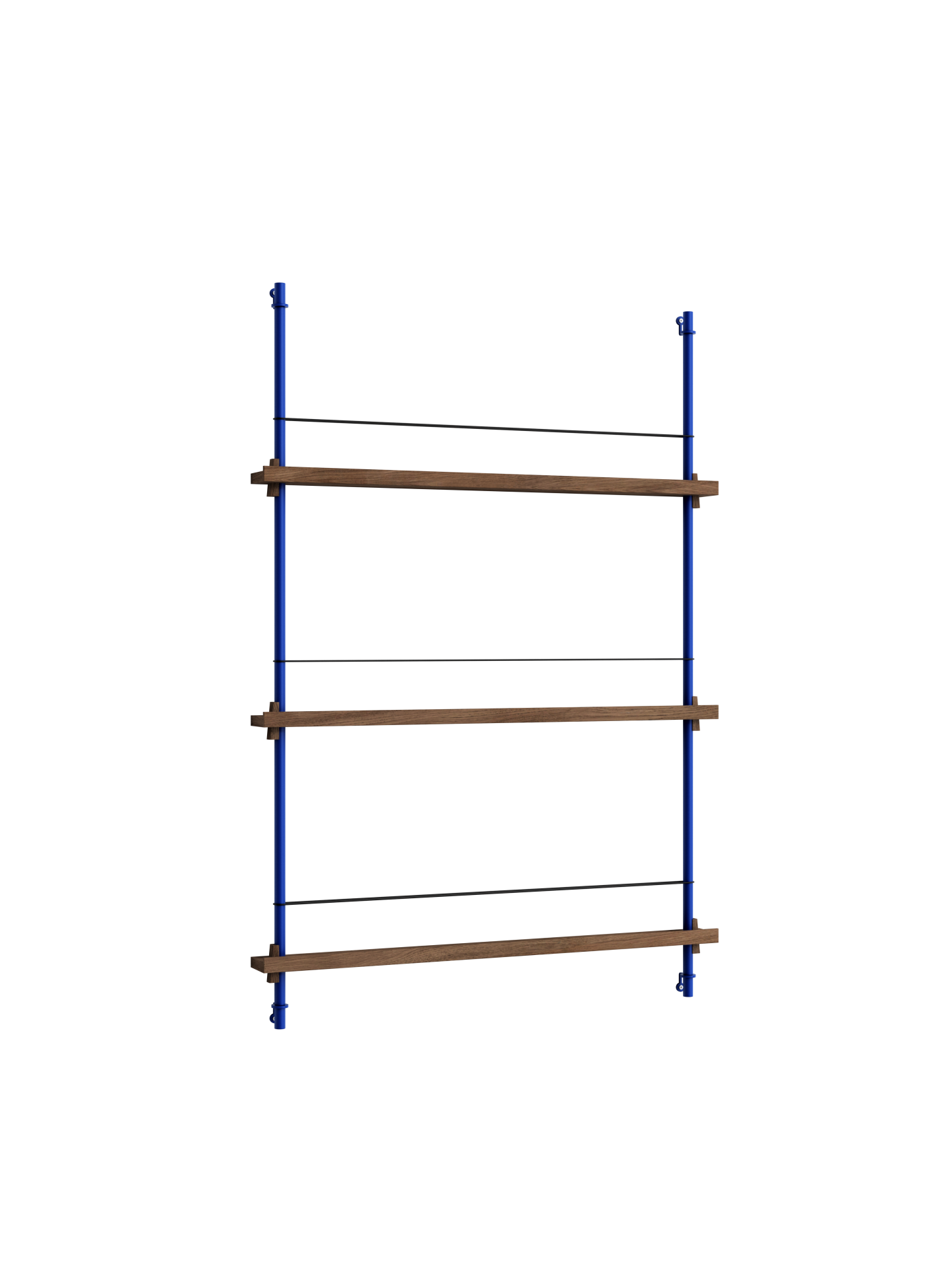 MOEBE - Magasinreol MS.115.1, Smoked Oak/Deep Blue