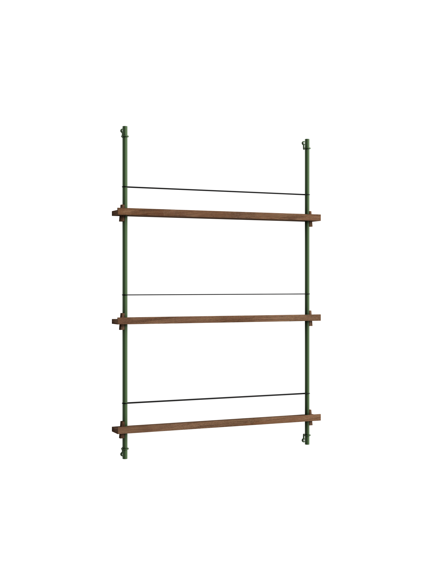 MOEBE - Magasinreol MS.115.1, Smoked Oak/Pine Green