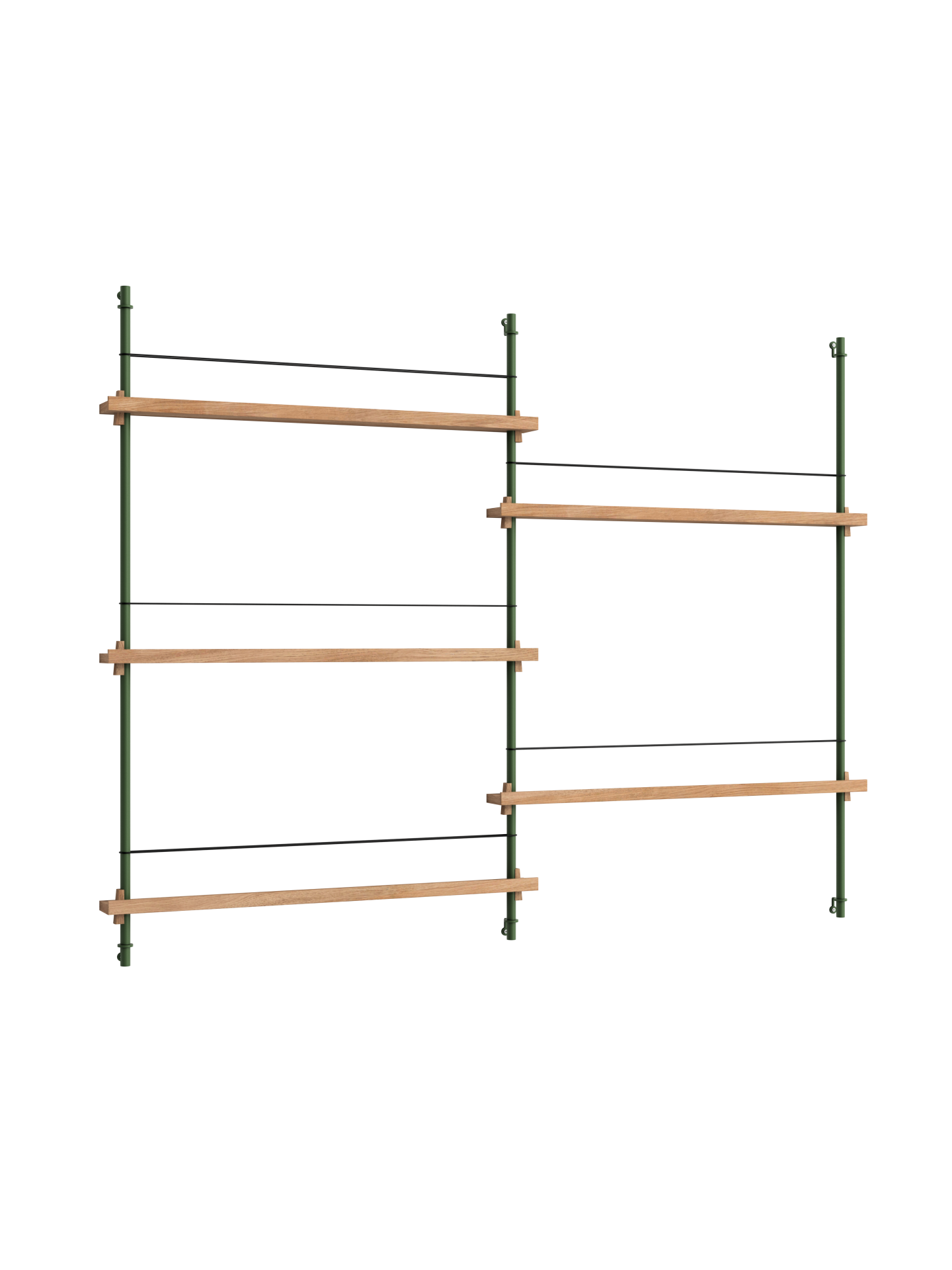 MOEBE - Magasinreol MS.115.2, Eg/Pine Green