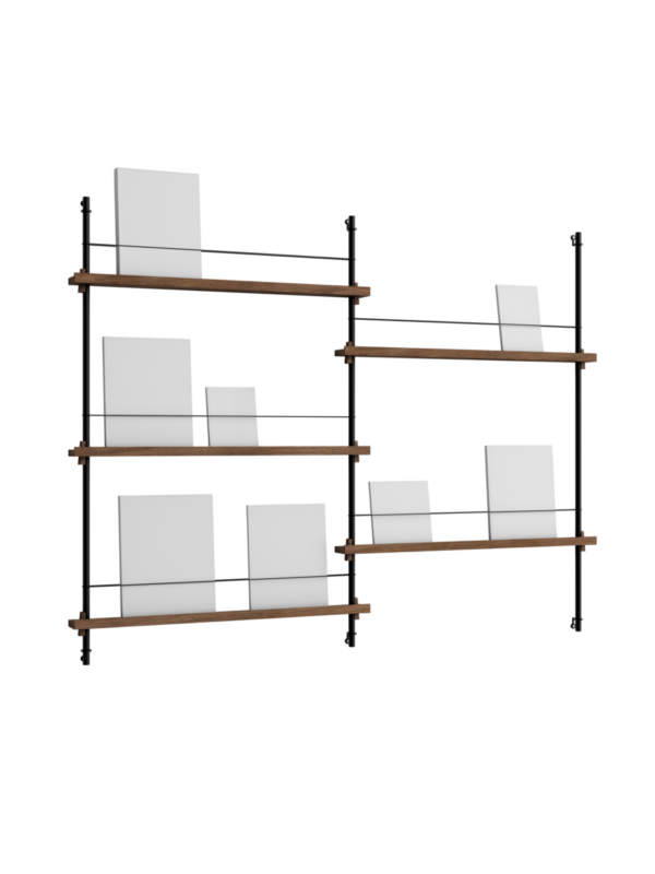 MOEBE - Magasinreol MS.115.2, Smoked Oak/Sort - Billede 2