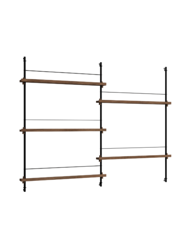 MOEBE - Magasinreol MS.115.2, Smoked Oak/Sort