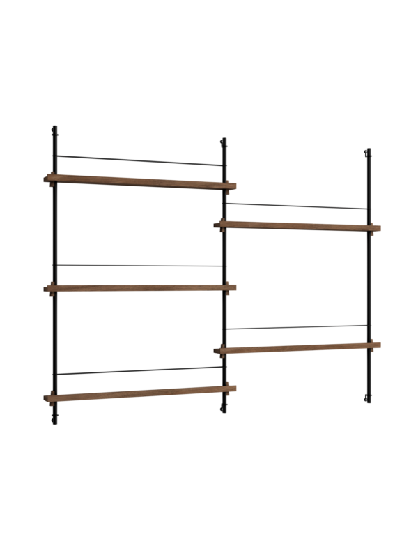 MOEBE - Magasinreol MS.115.2, Smoked Oak/Sort