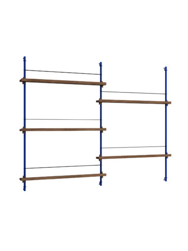 MOEBE - Magasinreol MS.115.2, Smoked Oak/Deep Blue