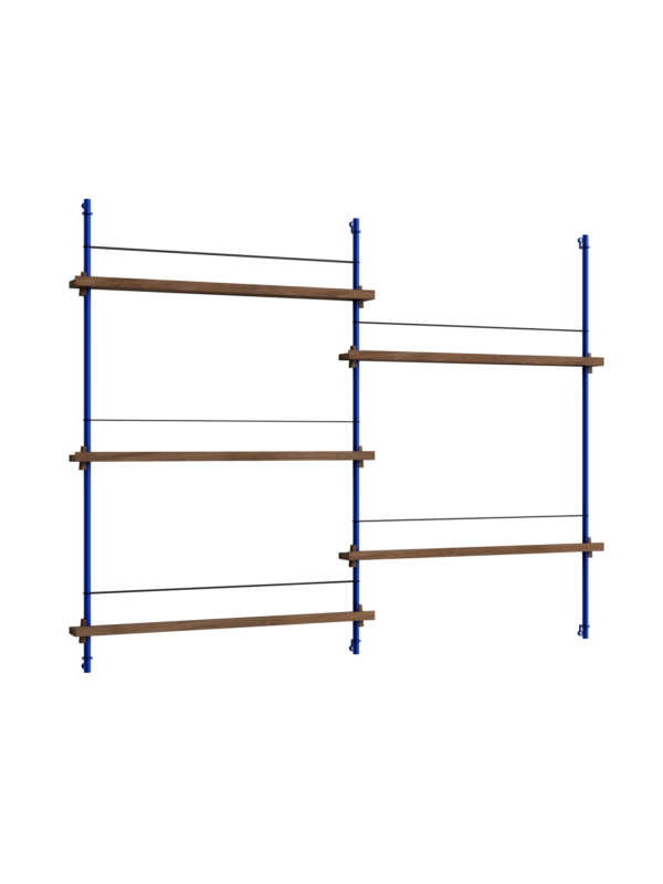 MOEBE - Magasinreol MS.115.2, Smoked Oak/Deep Blue