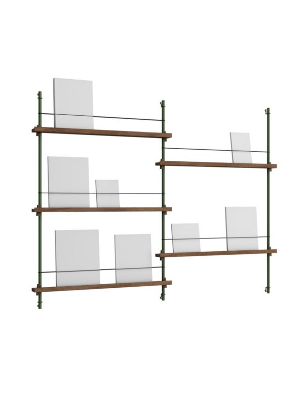 MOEBE - Magasinreol MS.115.2, Smoked Oak/Pine Green - Billede 2