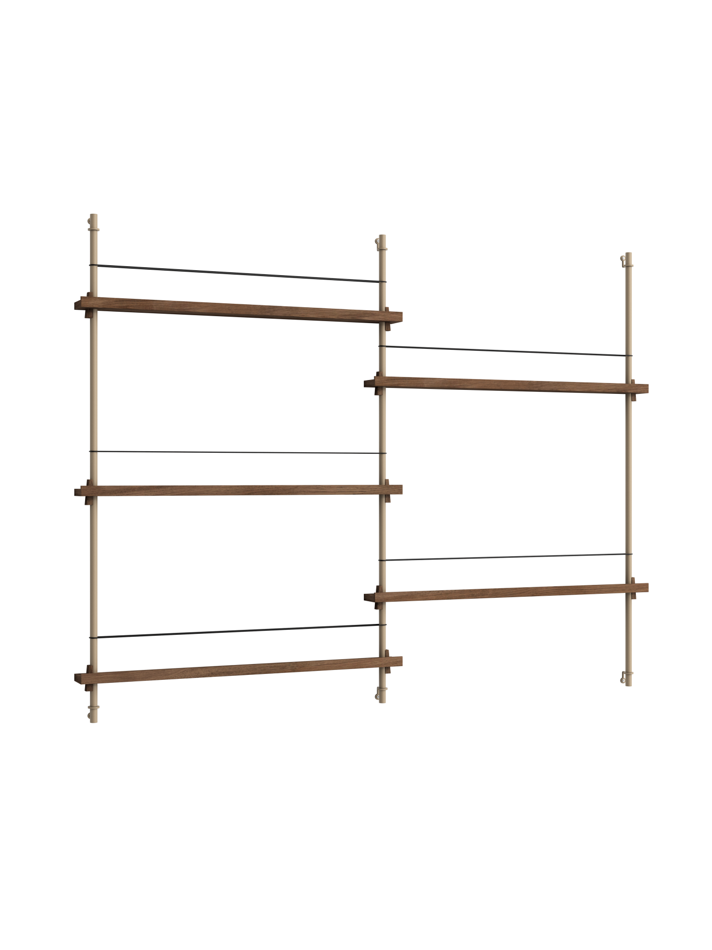 MOEBE - Magasinreol MS.115.2, Smoked Oak/Warm Grey