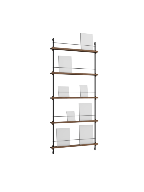 MOEBE - Magasinreol MS.180.1, Smoked Oak/Sort - Billede 2