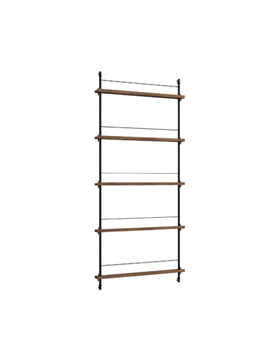 MOEBE - Magasinreol MS.180.1, Smoked Oak/Sort