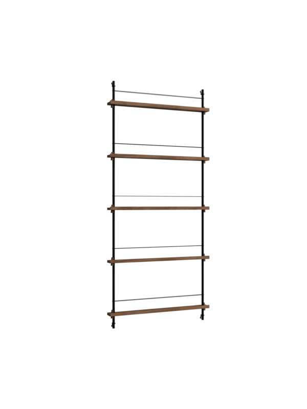 MOEBE - Magasinreol MS.180.1, Smoked Oak/Sort