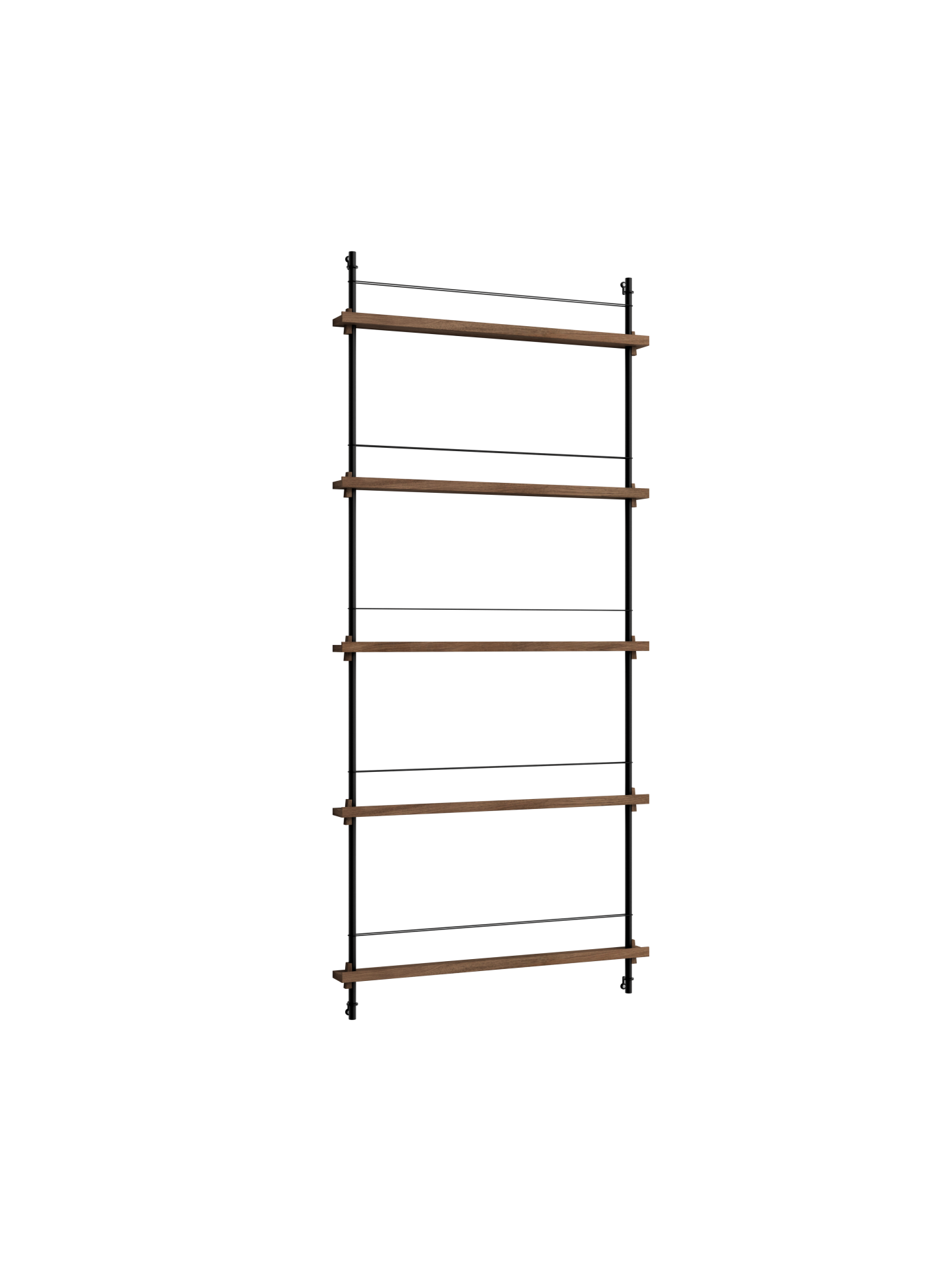 MOEBE - Magasinreol MS.180.1, Smoked Oak/Sort