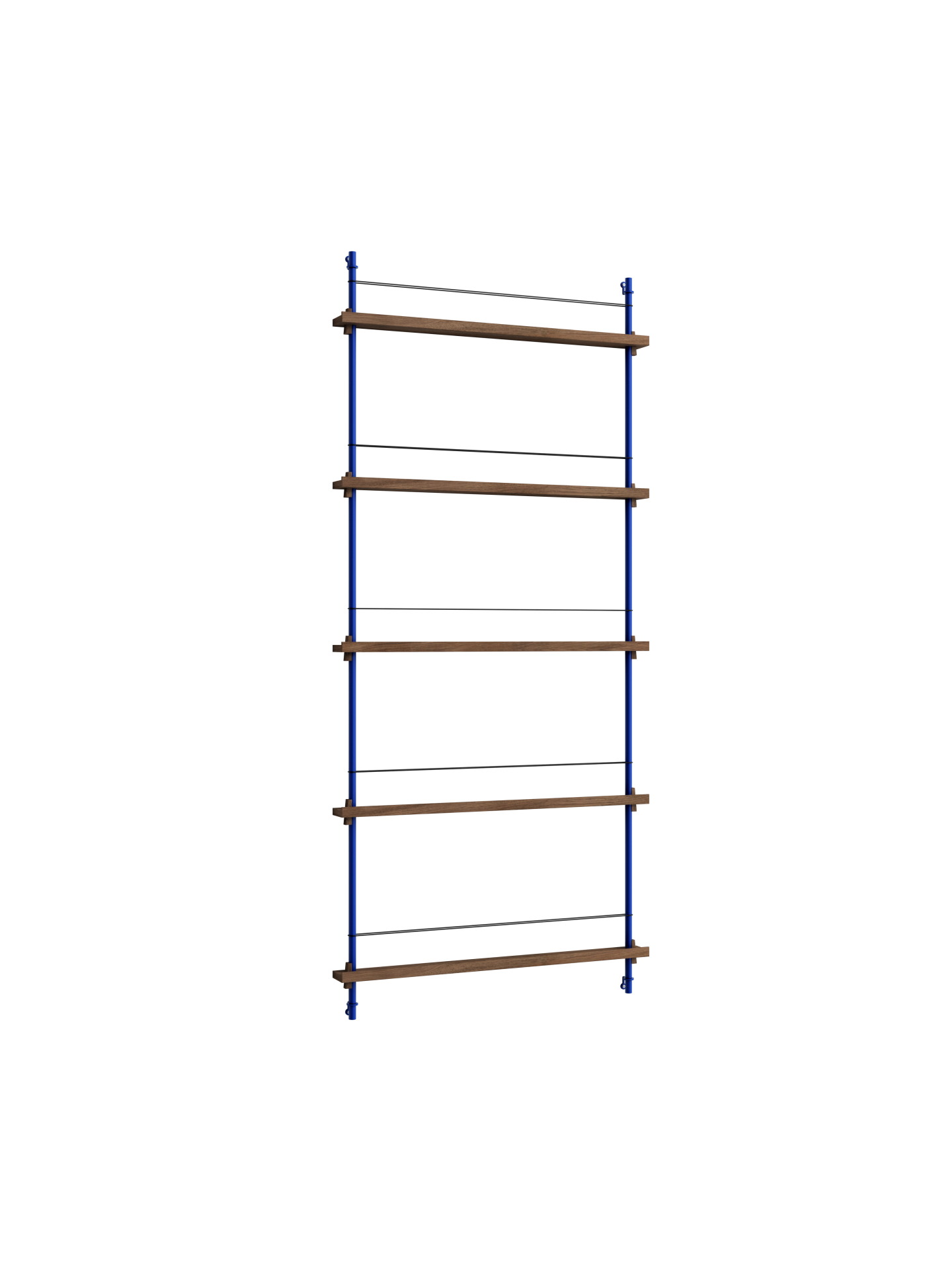 MOEBE - Magasinreol MS.180.1, Smoked Oak/Deep Blue
