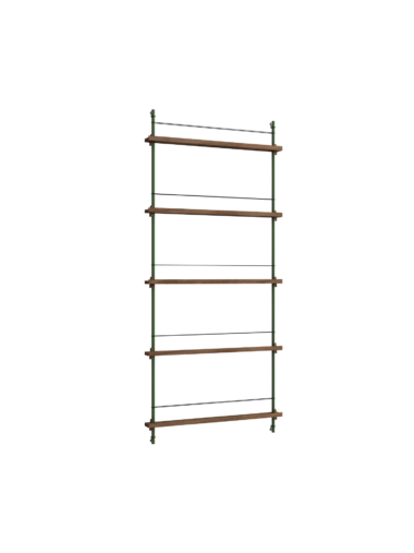 MOEBE - Magasinreol MS.180.1, Smoked Oak/Pine Green