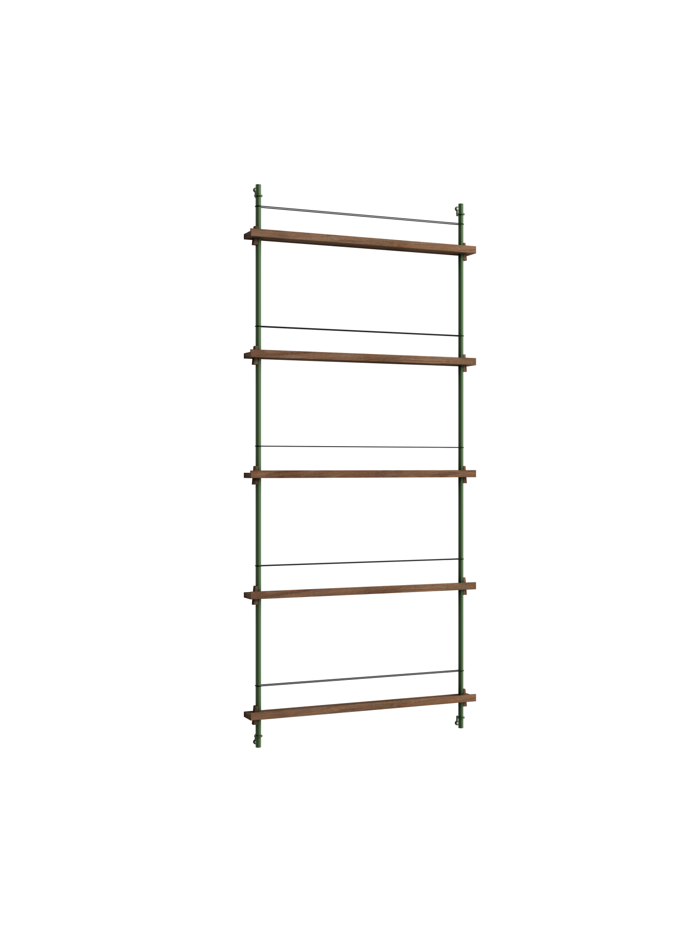 MOEBE - Magasinreol MS.180.1, Smoked Oak/Pine Green