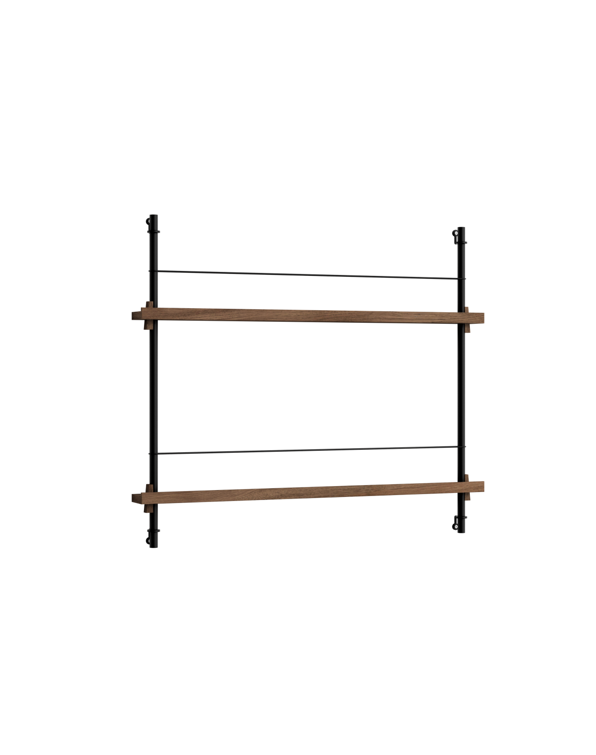 MOEBE - Magasinreol MS.65.1, Smoked Oak/Sort