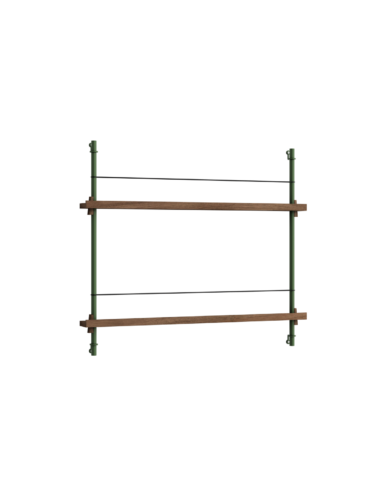 MOEBE - Magasinreol MS.65.1, Smoked Oak/Pine Green