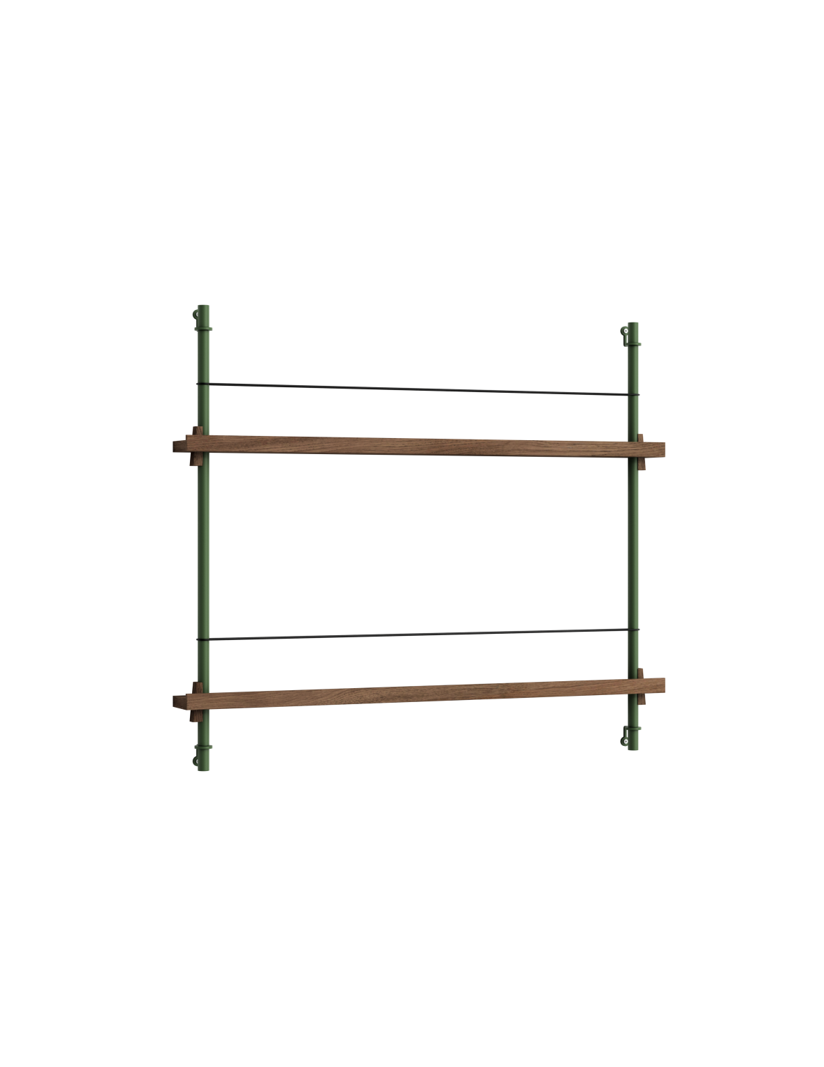 MOEBE - Magasinreol MS.65.1, Smoked Oak/Pine Green