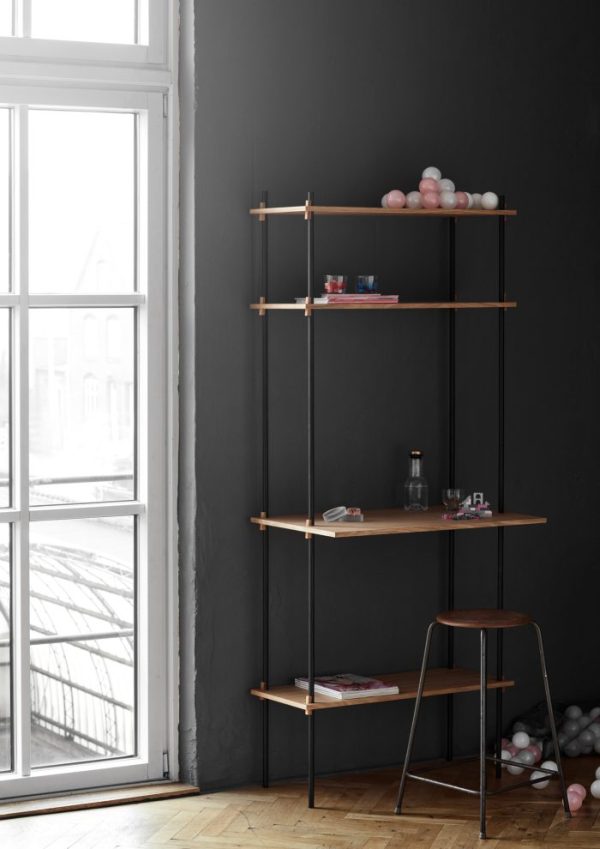 MOEBE - Reolsystem S.200.2.E, Sort - Billede 5