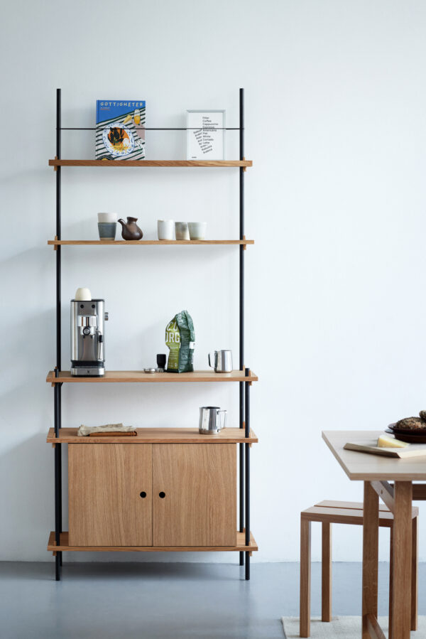 MOEBE - Reolsystem S.200.1.B, Smoked Oak/Warm Grey - Billede 2