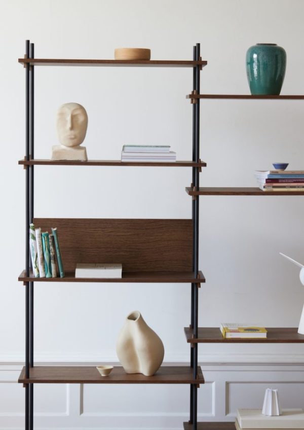 MOEBE - Reolsystem S.200.2.J, Smoked Oak/Sort - Billede 4