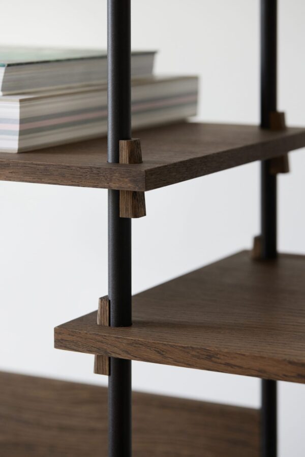 MOEBE - Reolsystem S.200.3.B, Smoked Oak/Sort - Billede 6