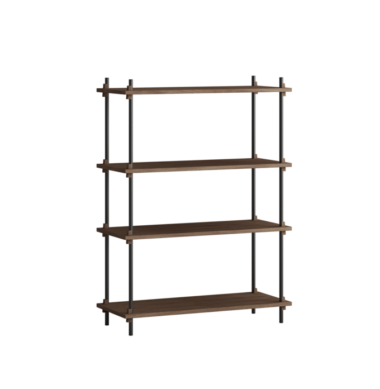 MOEBE - Reolsystem S.115.1.A, Smoked Oak/Sort