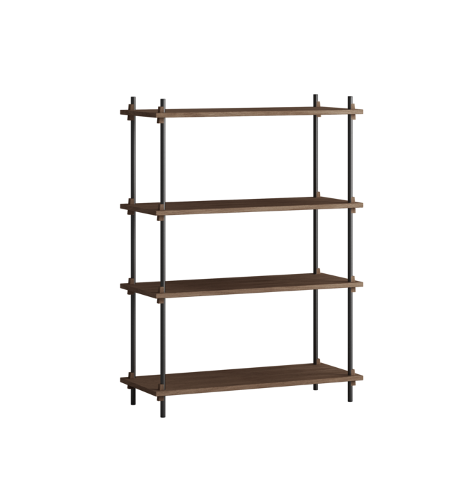 MOEBE - Reolsystem S.115.1.A, Smoked Oak/Sort