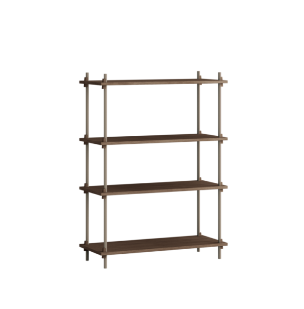 MOEBE - Reolsystem S.115.1.A, Smoked Oak/Warm Grey
