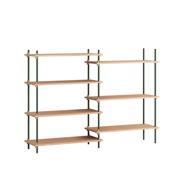 MOEBE - Reolsystem S.115.2.A, Eg/Pine Green
