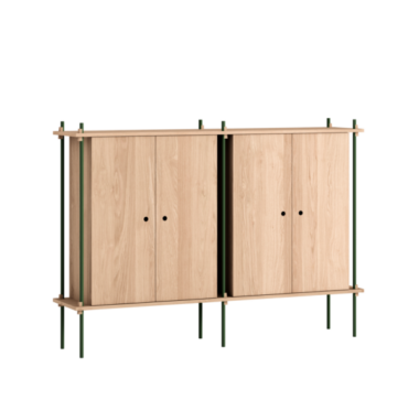 MOEBE - Reolsystem S.115.2.E, Eg/Pine Green
