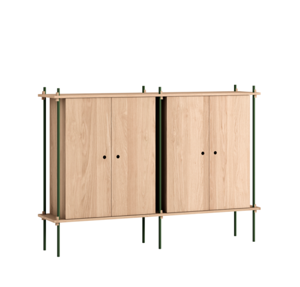 MOEBE - Reolsystem S.115.2.E, Eg/Pine Green