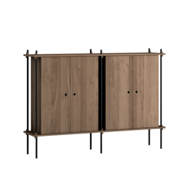 MOEBE - Reolsystem S.115.2.E, Smoked Oak/Sort