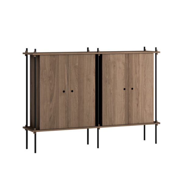 MOEBE - Reolsystem S.115.2.E, Smoked Oak/Sort