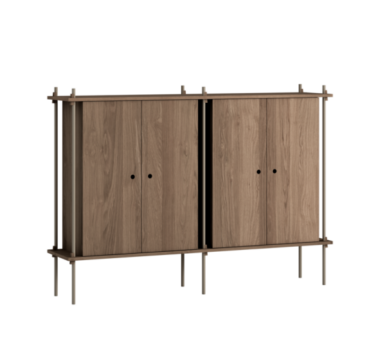MOEBE - Reolsystem S.115.2.E, Smoked Oak/Warm Grey