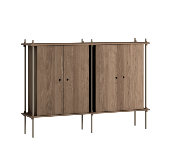MOEBE - Reolsystem S.115.2.E, Smoked Oak/Warm Grey