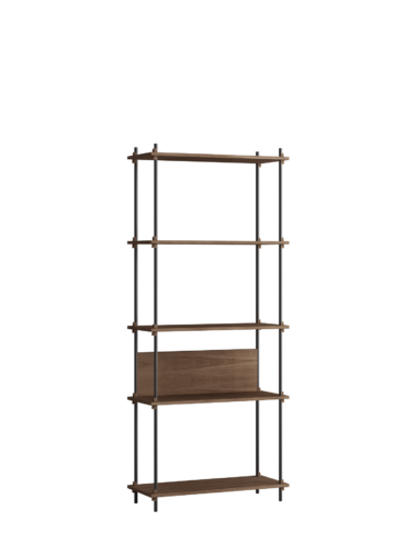 MOEBE - Reolsystem S.200.1.A, Smoked Oak/Sort