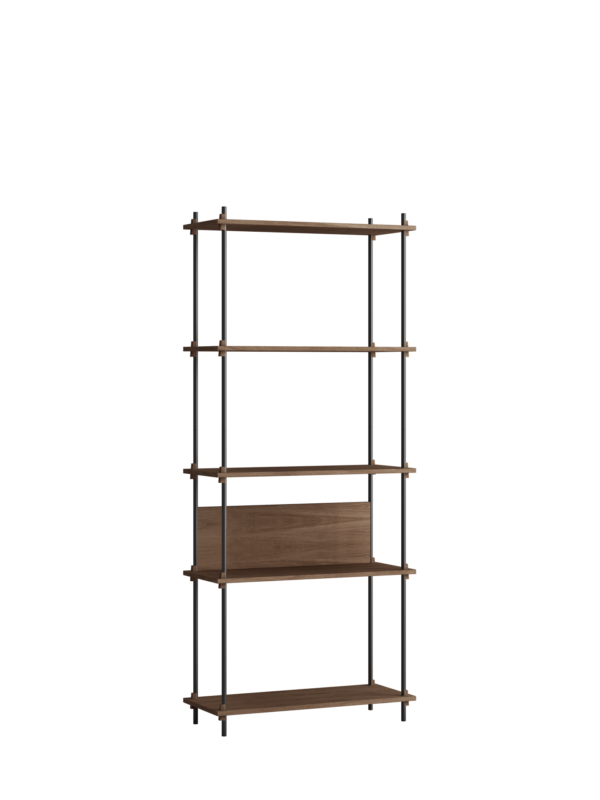 MOEBE - Reolsystem S.200.1.A, Smoked Oak/Sort