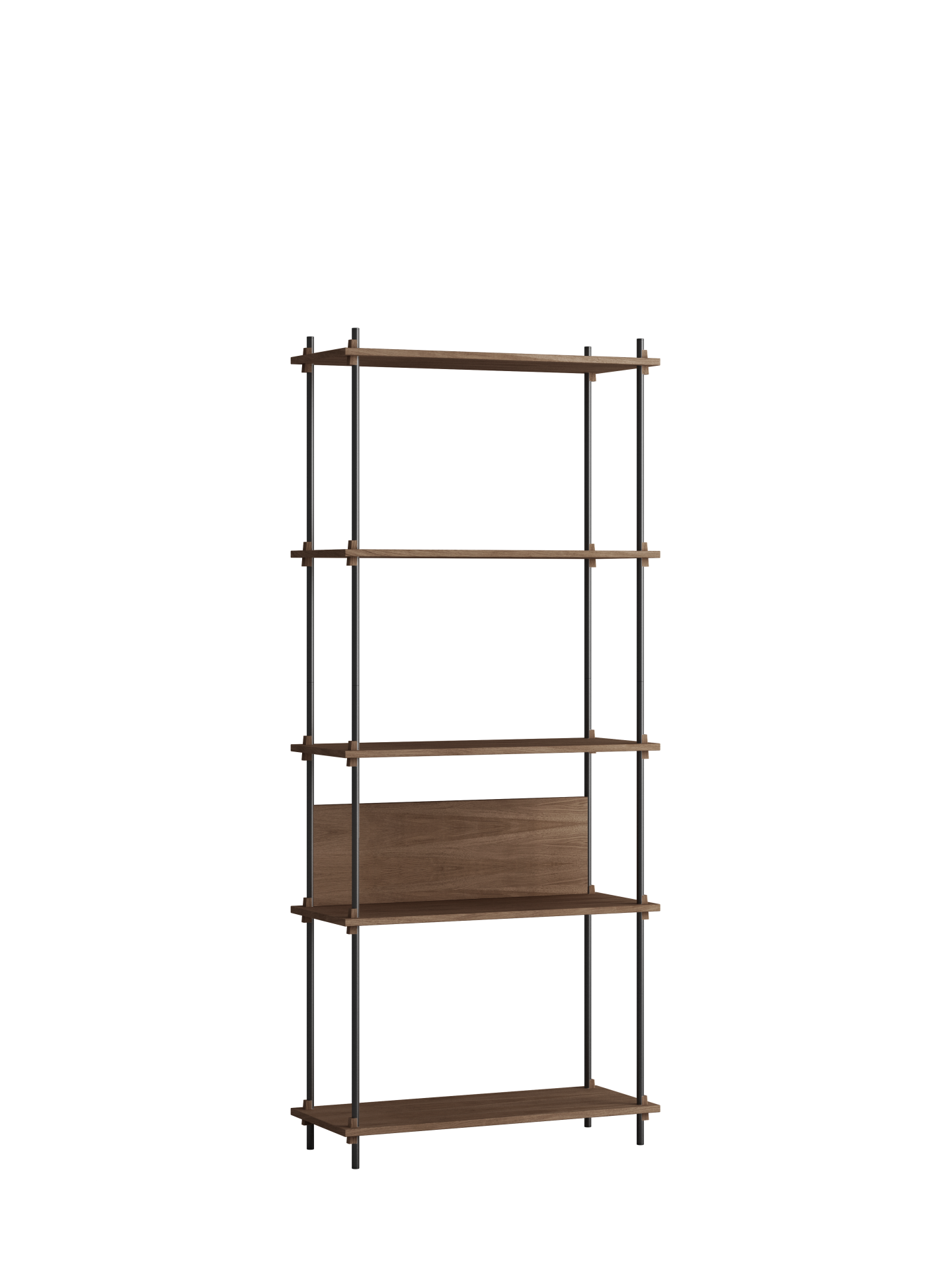 MOEBE - Reolsystem S.200.1.A, Smoked Oak/Sort