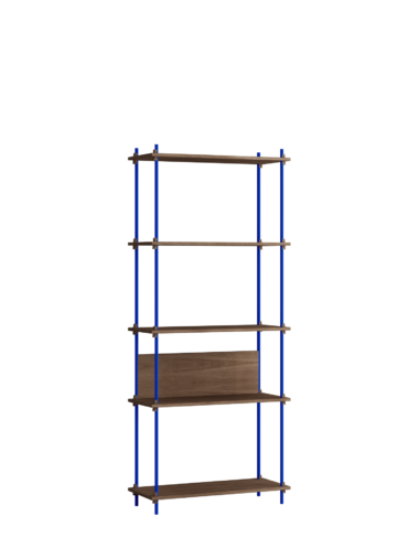 MOEBE - Reolsystem S.200.1.A, Smoked Oak/Deep Blue