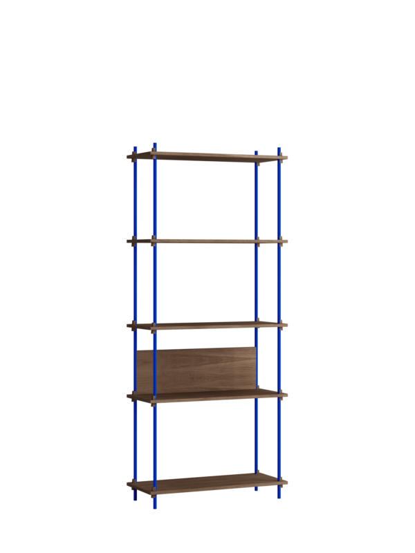 MOEBE - Reolsystem S.200.1.A, Smoked Oak/Deep Blue